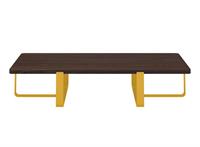 Tavolino INN Doppio con top in legno 30mm CT08130-13 Giallo Maya