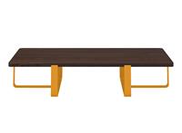 Tavolino INN Doppio con top in legno 30mm CT08130-14 Zucca