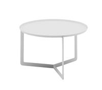 Tavolino ROUND 2 rotondo D60 in metallo CT05060-01 Bianco