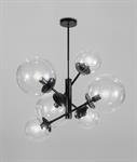 Lampada a sospensione Global a 6 luci 262.180.03 nero