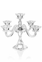 Candeliere a 5 fiamme in cristallo con strass, codice 800400