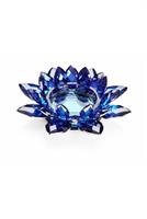 Candeliere in cristallo colorato blu collezione Stella, codice 800357B