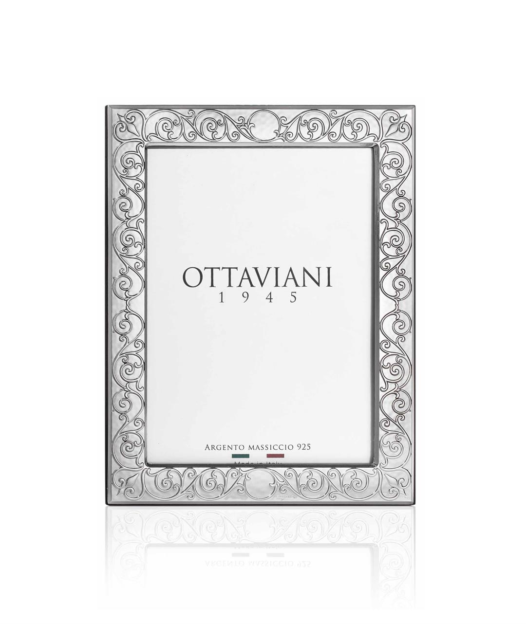 Ottaviani Portafoto Linea Home – Cornice In Metallo Argentato Con Cristalli, Dimensioni 15,8x16,8 Cm – Elegante Portaritratti Da Tavolo