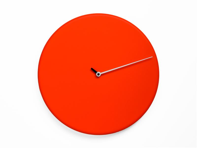 Orologio da parete Less 1865R Rosso Fluorescente