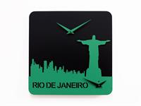 Orologio da parete Time Travel 2235RI Nero e verde