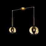 Lampada a sospensione a 2 luci Future 1155OS-S2 S MIX-OR Ottone-Oro