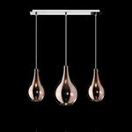 Lampada a sospensione a 3 luci Drop 1134CR/S3 RPM-RA Cromo-Rame