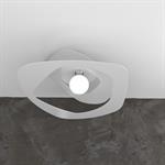 PLAFONIERA A 1 LUCE WARPED 1157/PL65-BI BIANCO