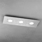 PLAFONIERA A 3 LUCI PATH 1141/PL3-FA FOGLIA ARGENTO