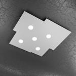 PLAFONIERA A 5 LUCI PLATE 1129/PL5-GR GRIGIO