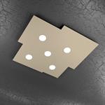 PLAFONIERA A 5 LUCI PLATE 1129/PL5-SA SABBIA