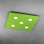 PLAFONIERA A 5 LUCI QUADRA PATH 1141/PL5-VE VERDE