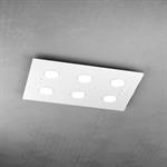 PLAFONIERA A 6 LUCI PATH 1141/PL6-BI BIANCO