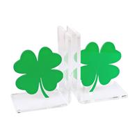 Coppia di reggilibri QUADRIFOGLIO verde, Vesta Home, cod 0432583