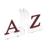 Coppia di reggilibro LETTERS in cristallo acrilico, Vesta Home, amaranto 0890294
