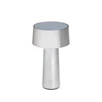 Lampada da tavolo Mush ricaricabile H26 cm, Vesta Home, argento 0194566