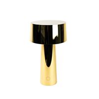 Lampada da tavolo Mush ricaricabile H26 cm, Vesta Home, oro 0194556