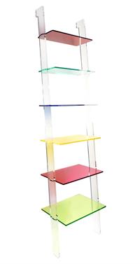 Scaletta porta oggetti Way Up grande 6 ripiani, Vesta Home, ripiani colorati 09605-01