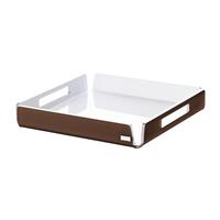 Vassoio quadrato Like Water mini 20x20, Vesta Home, marrone satinato 01001-70S