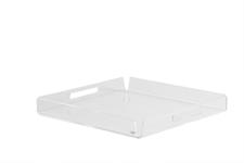 LIKE WATER vassoio grande quadrato, trasparente Cod 0350800