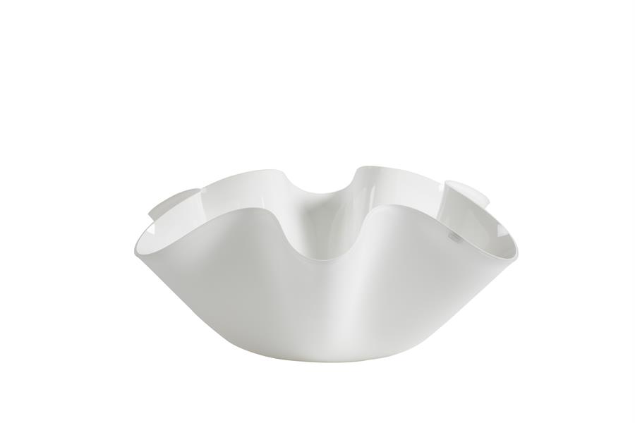 Centrotavola fruttiera moderna in metallo bianco - 529D